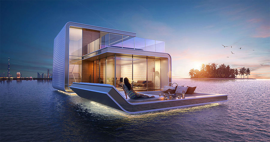 Esta casa flotante se ve de lujo, pero su mejor característica está