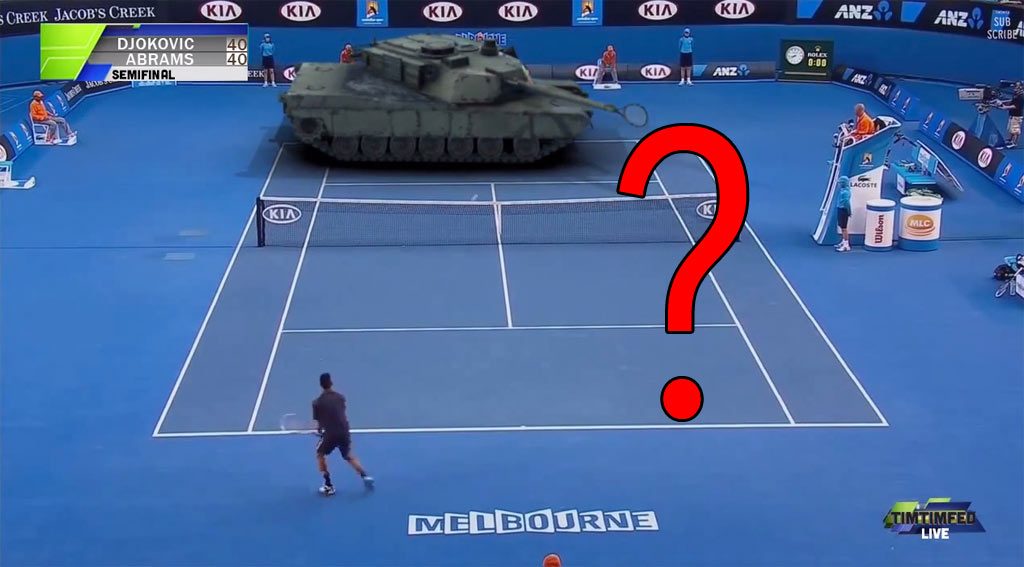 El Vídeo Del Partido De Tenis Entre Djokovic Y Un Tanque Abrams Qué Está Revolucionando Internet
