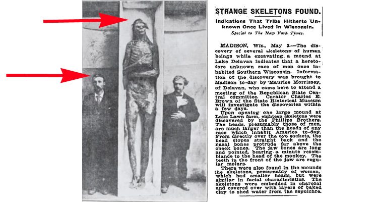 El Misterio De Los 18 Extraños Esqueletos De Gigantes Del Lago Delavan