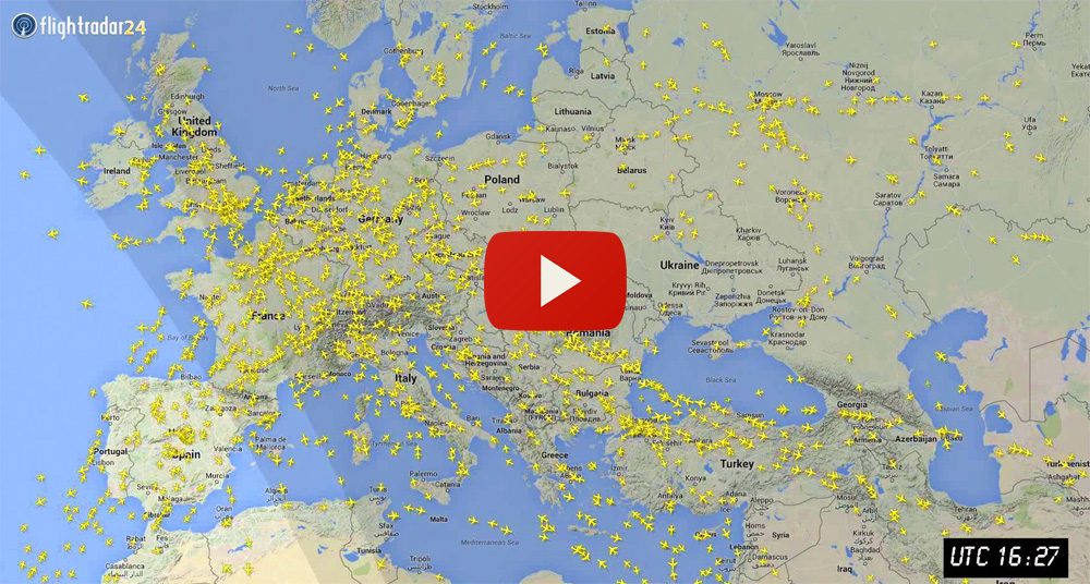 Este Alucinante Vídeo Muestra La Cantidad De Aviones Que Sobrevuelan Europa. Ver Para Creer