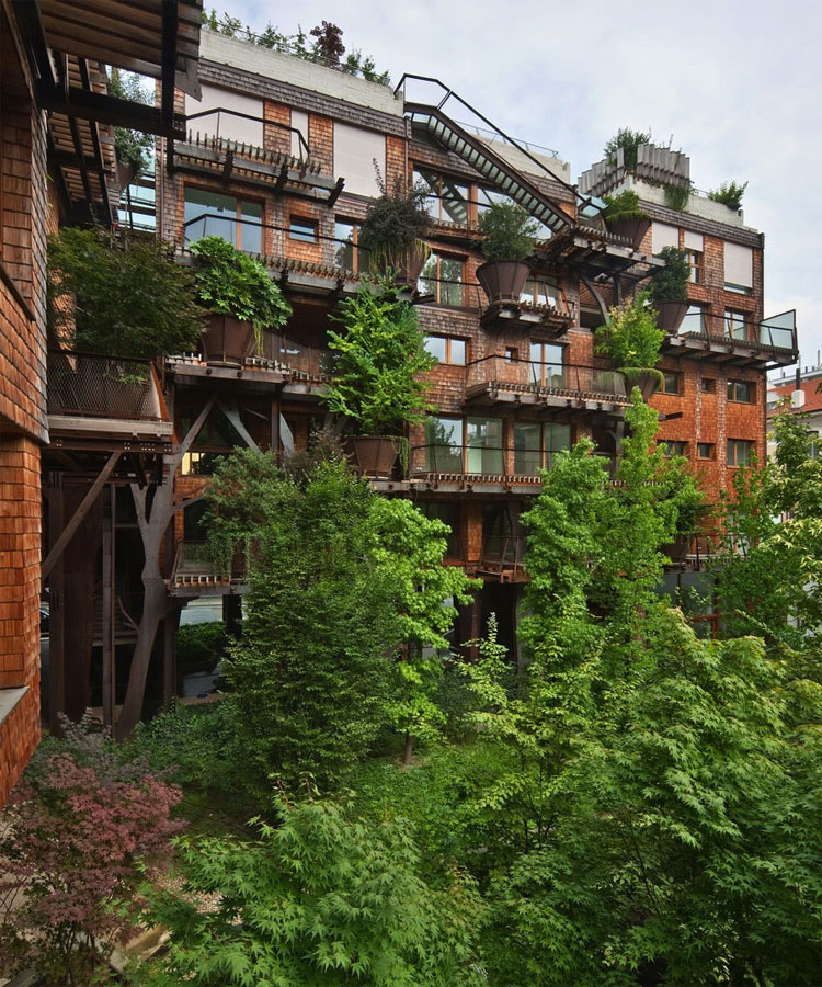 Esta es la increíble "casa del árbol" urbana que protege a los residentes de la contaminación atmosférica y acústica