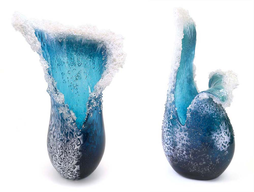 Los majestuosos vasos y esculturas de cristal inspirados en el océano que sorprenden al mundo