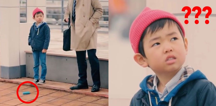 La manera en que estos niños japones reaccionan cuando un adulto deja caer su cartera es preciosa