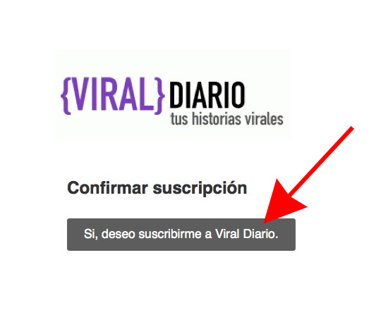 Confirmación de suscripción
