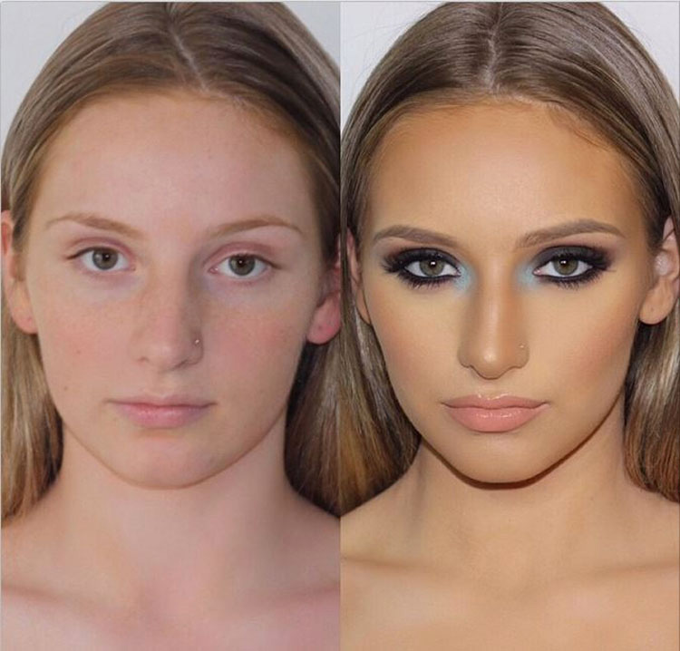 50 Fotos que demuestran que el maquillaje puede TRANSFORMARTE completamente 26