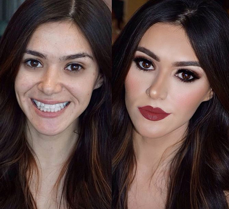 50 Fotos que demuestran que el maquillaje puede TRANSFORMARTE completamente 32