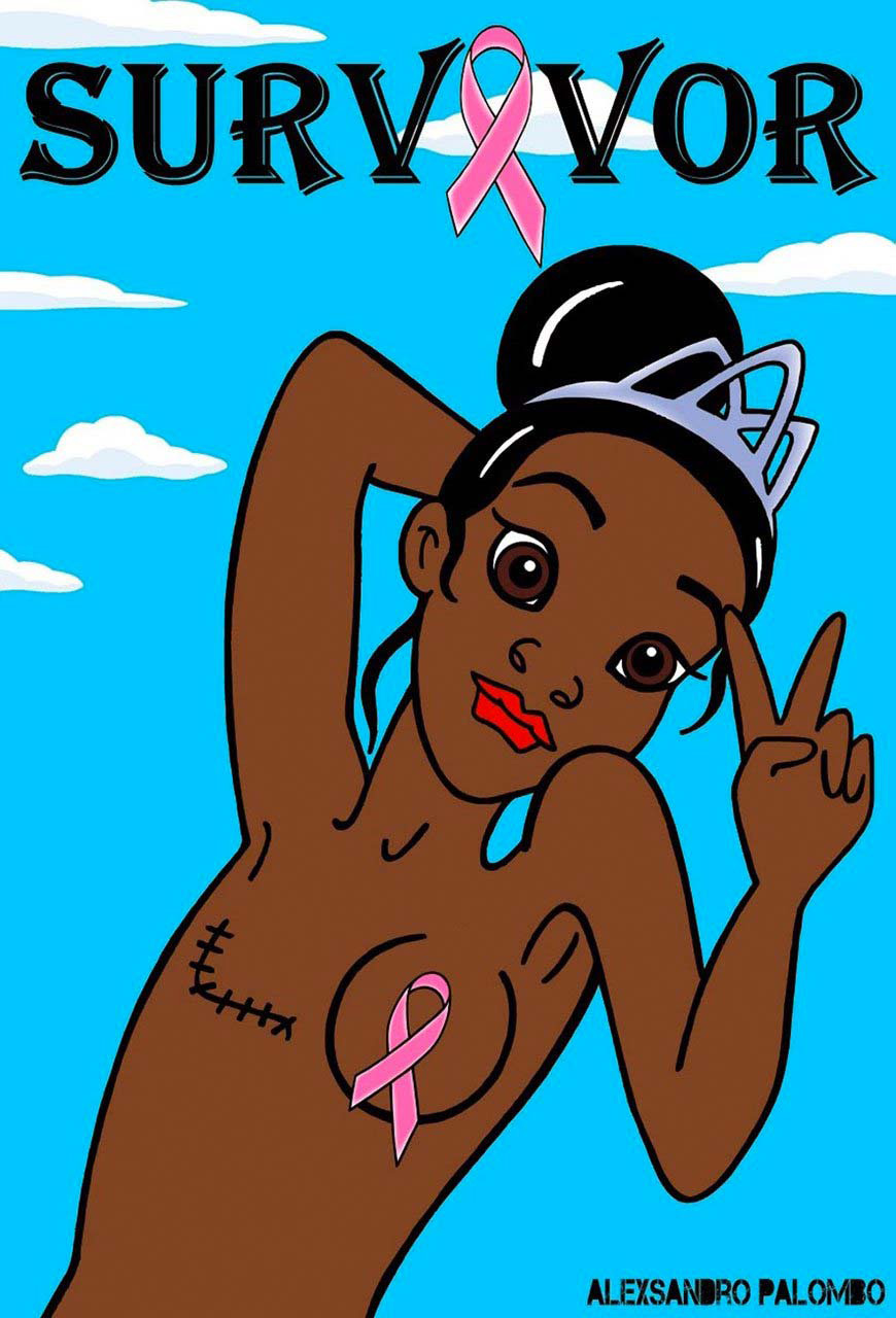 Este artista conciencia sobre el cáncer de mama a través de heroínas de dibujos animados