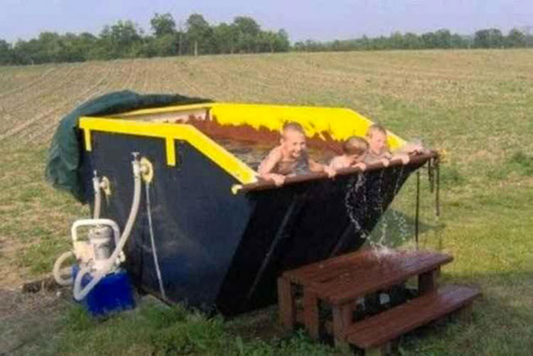 23 piscinas caseras o improvisadas que son hilarantes y brillantes al mismo tiempo