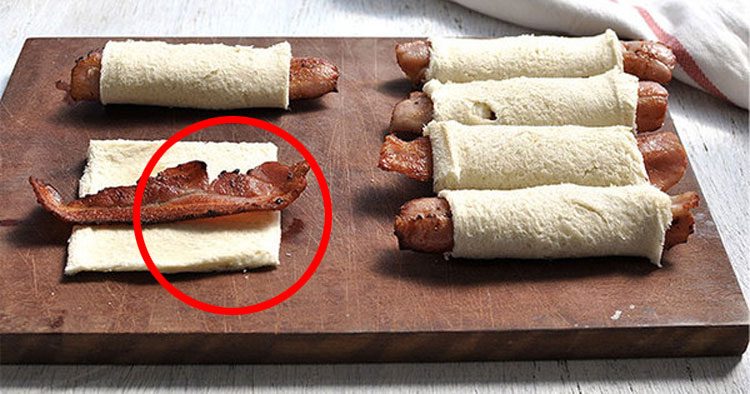 Si envuelves bacon con pan de esta forma, harás algo que hará que tu mente VUELE