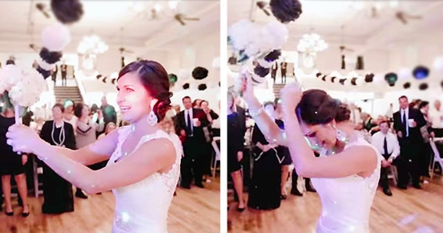 Ella estaba a punto de tirar el ramo cuando la sorpresa más increíble dejó a todos SIN PALABRAS 1 Ella estaba a punto de tirar el ramo cuando la sorpresa más increíble dejó a todos SIN PALABRAS