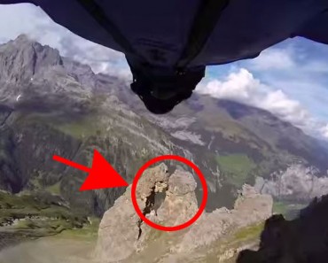 Este individuo INTENTA pasar a través de una cueva de dos metros en un wingsuit. ¡WOOOW!