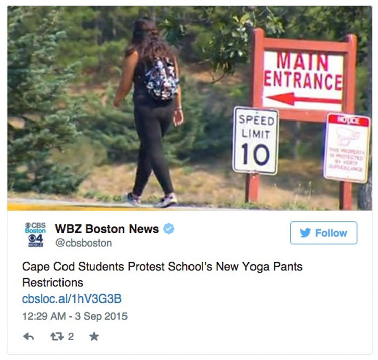 Los pantalones de yoga prohibidos en una escuela por 'DISTRAER'. Mira como PROTESTAN los estudiantes