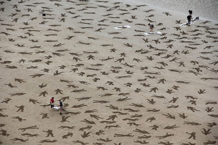 Lo que estas personas han creado en esta playa es increíble. Cuando te alejas, verás por qué