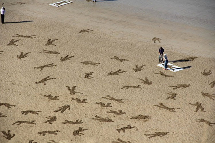 Lo que estas personas han creado en esta playa es increíble. Cuando te alejas, verás por qué