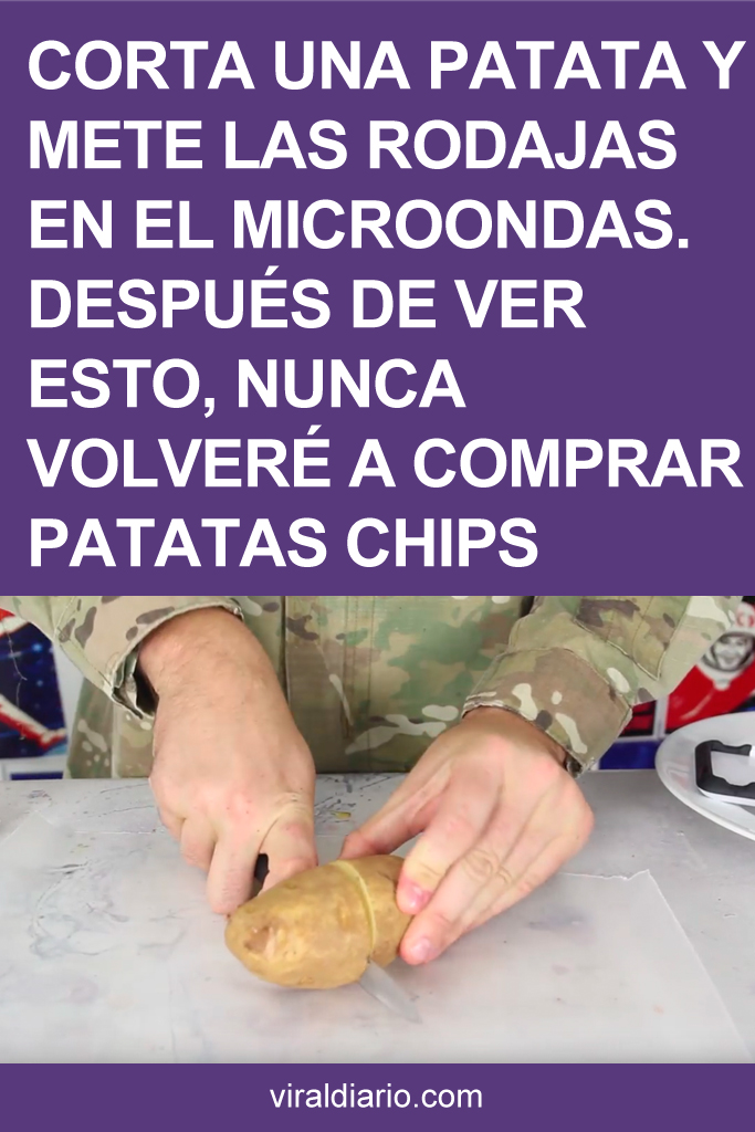 Corta una patata y mete las rodajas en el microondas. Después de ver esto, NUNCA volveré a comprar patatas chips