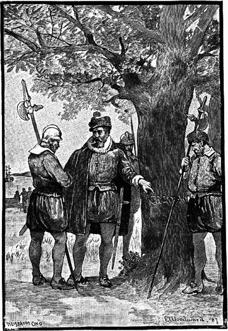 En 1587 desaparecieron 115 personas. Después encontraron esta misteriosa palabra tallada en un árbol