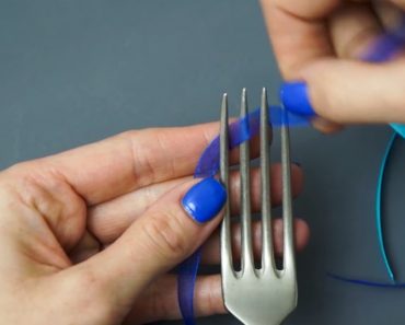 Envuelve una cinta alrededor de un tenedor para crear una cosa IMPRESIONANTE