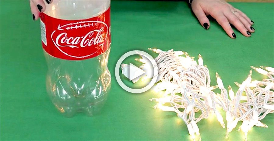 Con sólo una botella de Coca-Cola y algunas luces, ¡hace algo PERFECTO para esta Navidad!