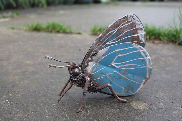 Este artista transforma la chatarra en asombrosas esculturas de animales