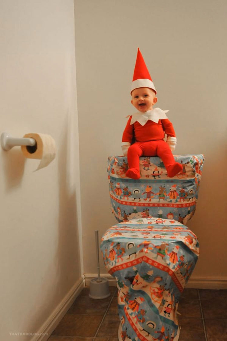 Este creativo papá transforma a su bebé de 4 meses de edad en un elfo (Fotos)