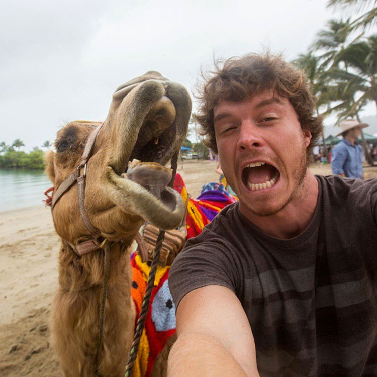 Este chico explica cómo tomar selfies con todo tipo de animales salvajes