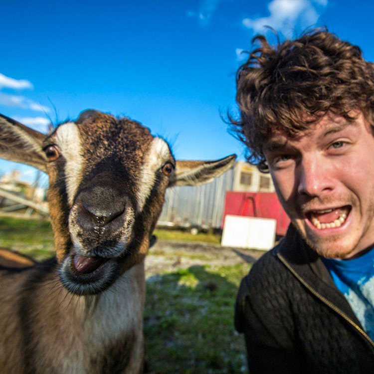 Este chico explica cómo tomar selfies con todo tipo de animales salvajes