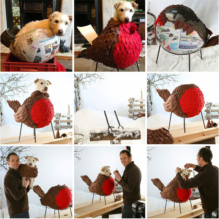 Cada Navidad este fotógrafo transforma a su perro en diferentes animales y este es el resultado