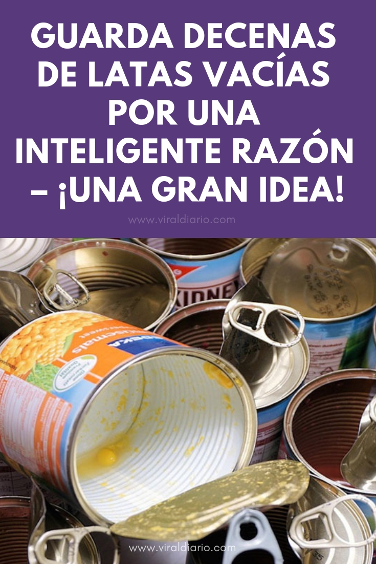 Guarda decenas de latas vacías por una inteligente razón -  ¡Una gran idea!