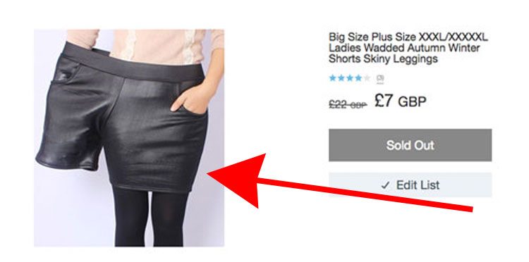 Una mujer hace ESTO a un sitio web que ponen unos pantalones de talla grande a una modelo de esta forma