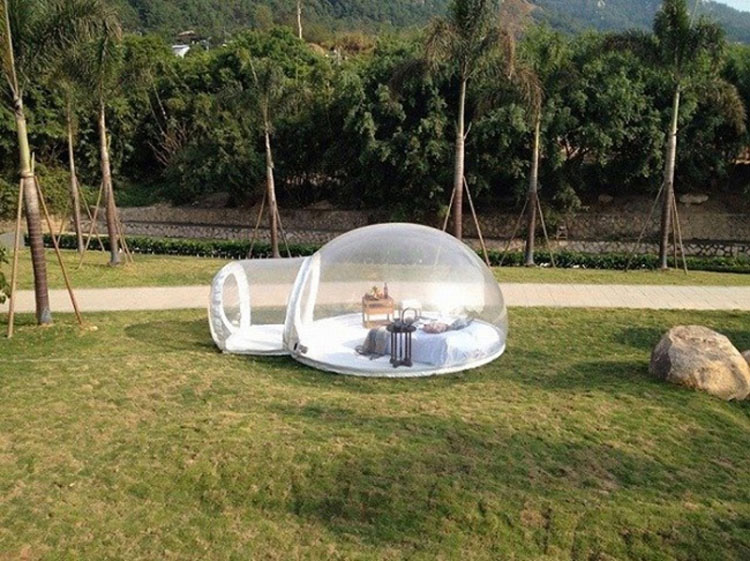 Esta increíble tienda con forma de burbuja transparente te permite dormir bajo las estrellas