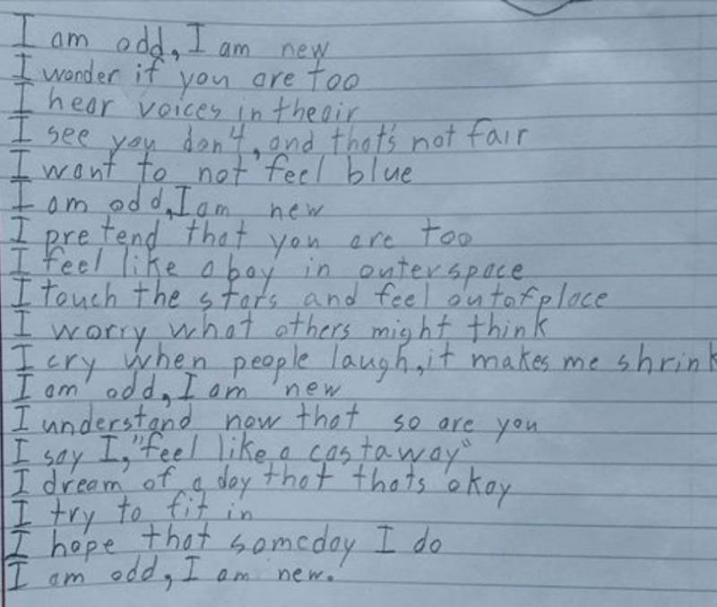 Su hijo de 10 años escribió este poema para la clase. Cuando lo leyó, se emocionó... y yo también