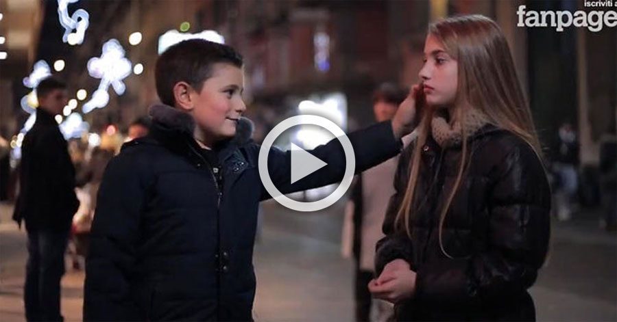 Mira lo que sucede cuando a estos niños italianos se les pide que abofeteen a una muchacha