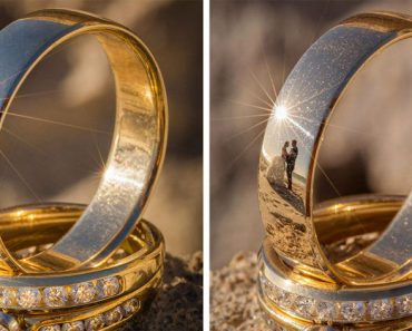 Toma una foto del anillo de bodas de una pareja. Lo que captura es absolutamente impresionante