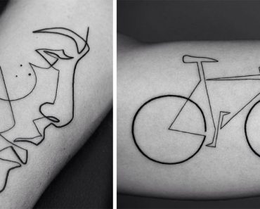 Estos asombrosos tatuajes creados usando una sola línea continua sorprenden a todo el mundo 2