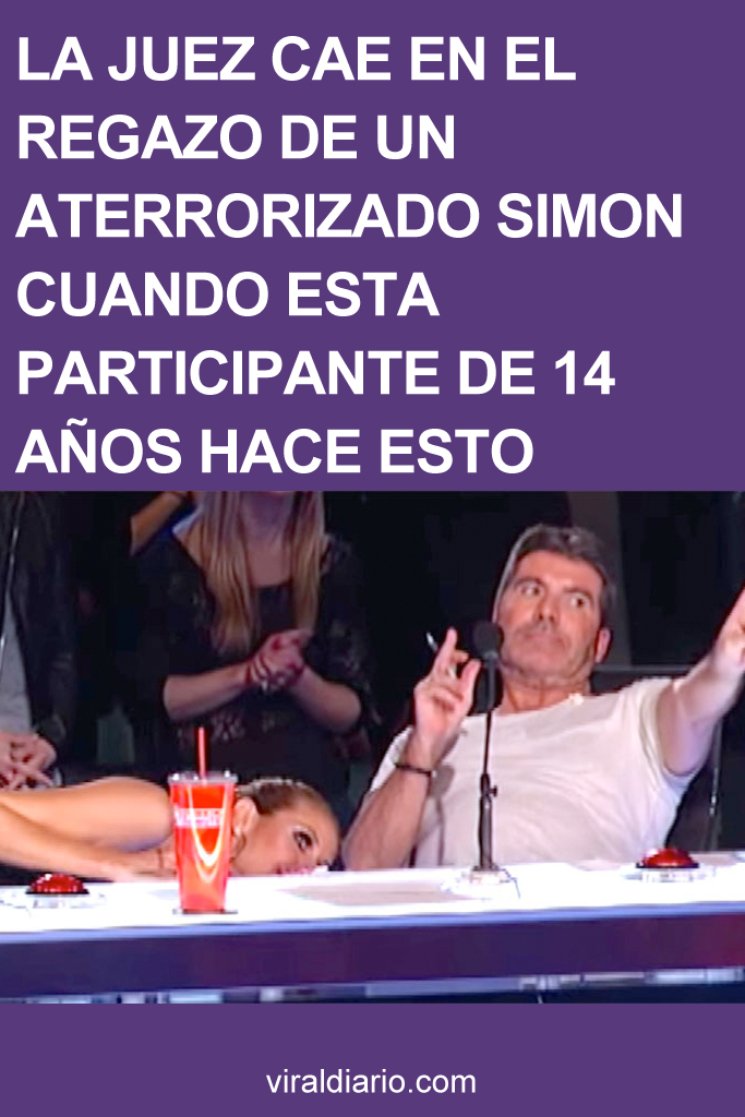 La juez cae en el regazo de un aterrorizado Simon cuando esta participante de 14 años hace ESTO