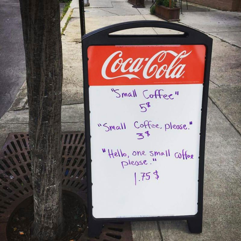El dueño de una cafetería estaba harto de clientes ofensivos y maleducados. Así que hizo ESTO