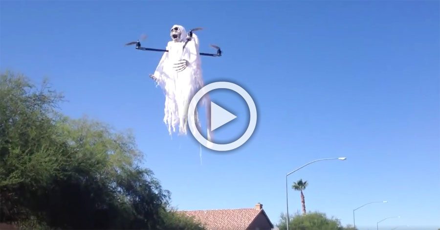 Este chico ha creado algo espeluznante para Halloween que asustará a todo su barrio