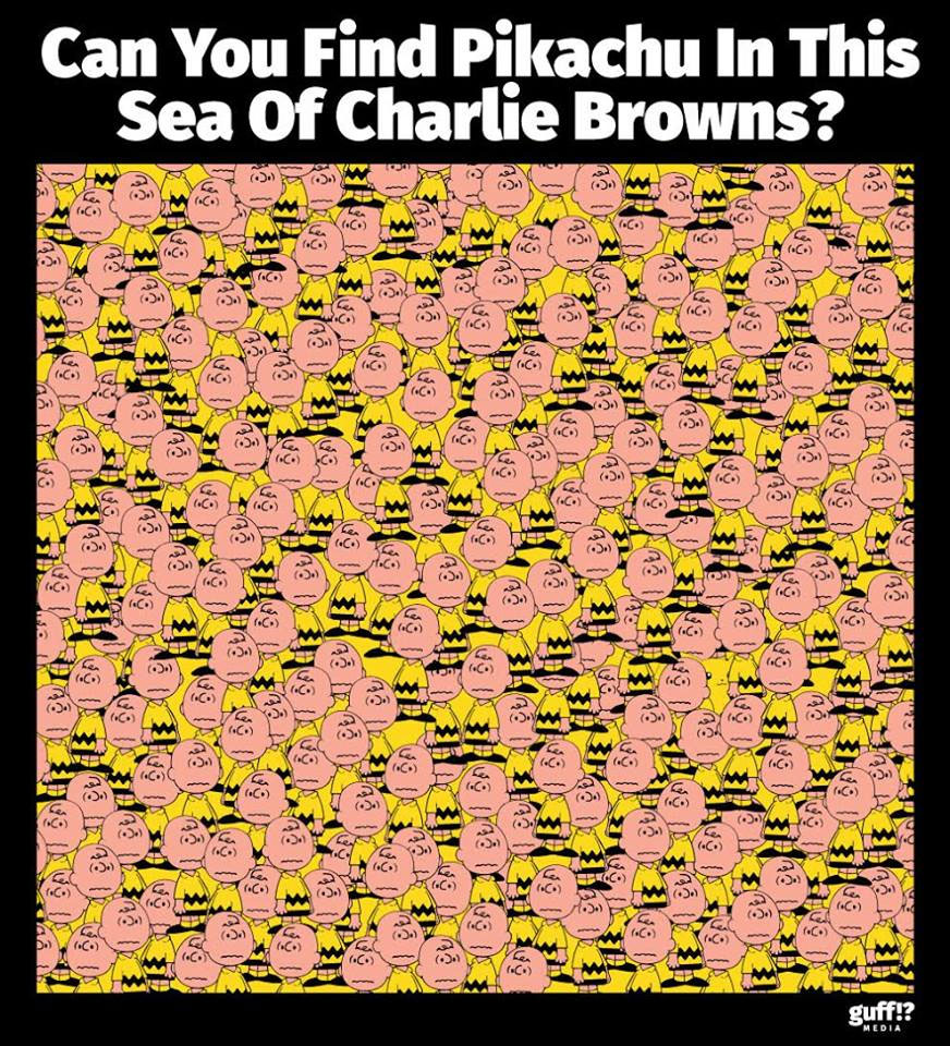 Nuevo desafío viral: ¿Puedes encontrar a Pikachu en este mar de Charlie Brown?