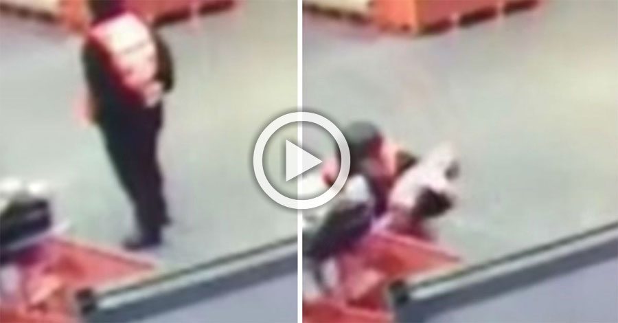 El vídeo viral de la semana: empleado de una tienda captura a un bebé en el aire evitando un desastre