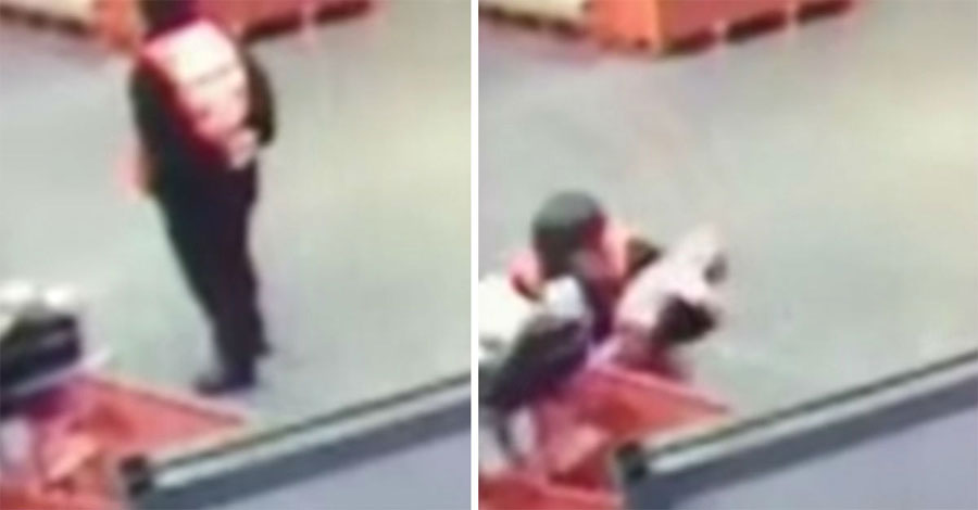 El vídeo viral de la semana: empleado de una tienda captura a un bebé en el aire evitando un desastre