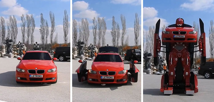Ingenieros turcos acaban de hacer un BMW que se conduce y se convierte en... ¡un Transformer!