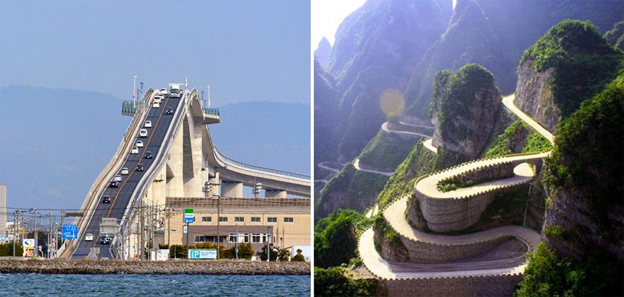 Las 14 carreteras más peligrosas del mundo. ¿Cuál te aterra más? A nosotros la 1