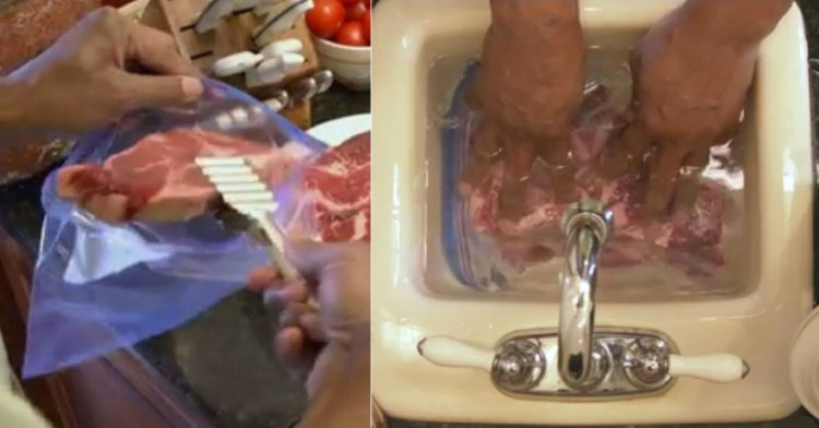 Si descongelas la carne en el frigorífico o en el exterior lo estás haciendo de forma incorrecta