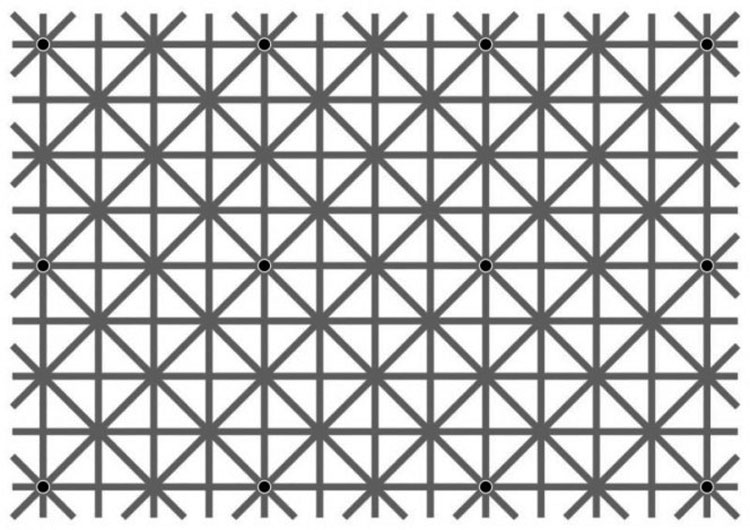 Sólo unas pocas personas pueden superar este test óptico de los puntos negros. ¿Puedes?