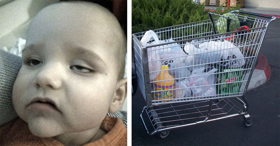 Esta madre sentó a su hijo en un carrito de compras, al siguiente día tenía 40 grados de fiebre