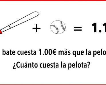 El 50% de los estudiantes de Harvard respondió incorrectamente. ¿Cuánto cuesta la pelota?