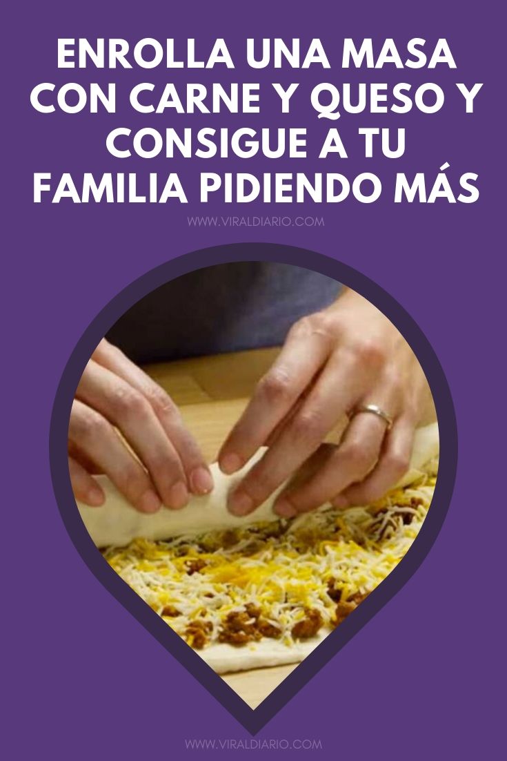 Enrolla una masa con carne y queso y consigue una comida que tendrá a tu familia pidiendo más