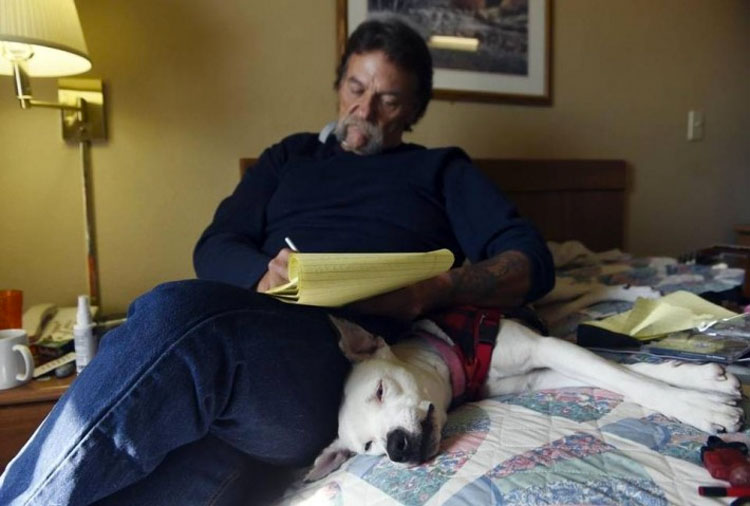 Encuentras a un hombre sin hogar moribundo abrazado a su perro. Entonces él pide su último deseo