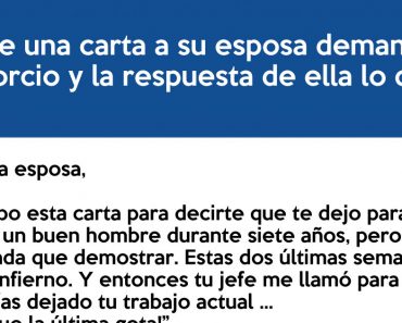 Escribe una carta a su esposa demandando el divorcio y la respuesta de ella lo deja en shock