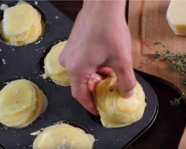 Corta patatas en rodajas y ponlas en un molde. ¡Lo que sale del horno será el plato favorito de la familia!